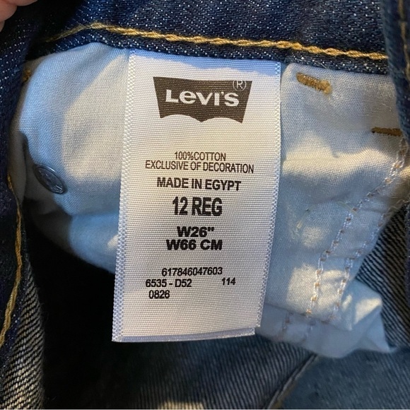 NWT~LEVI’S Kids Utility Hudson Blue Jean Shorts Size 12 Reg - Picture 6 of 7